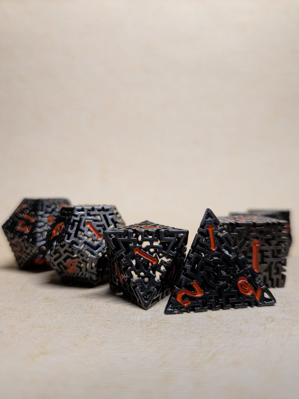 Semblance Stone Metal Dice Set