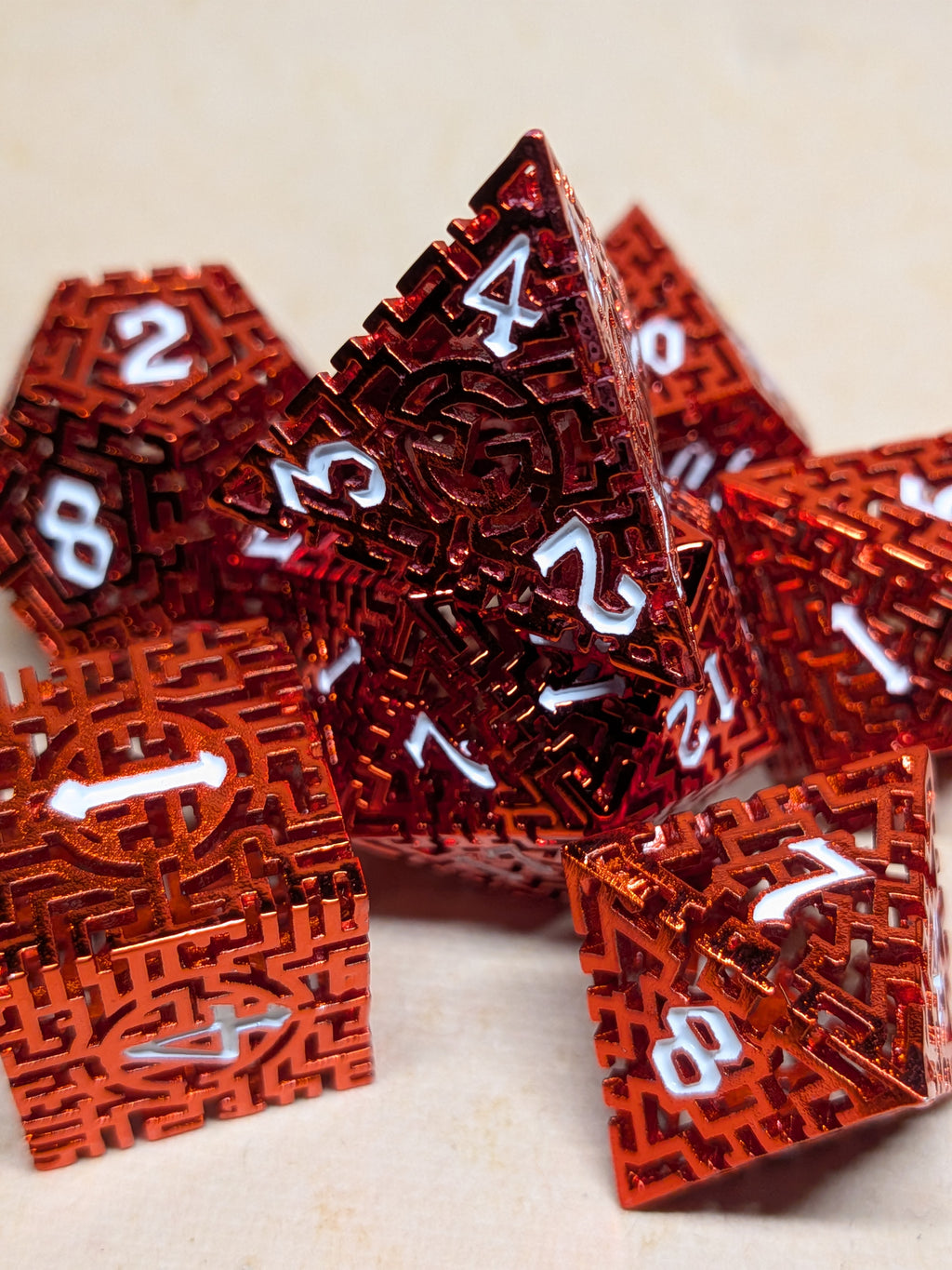 Semblance Stone Metal Dice Set