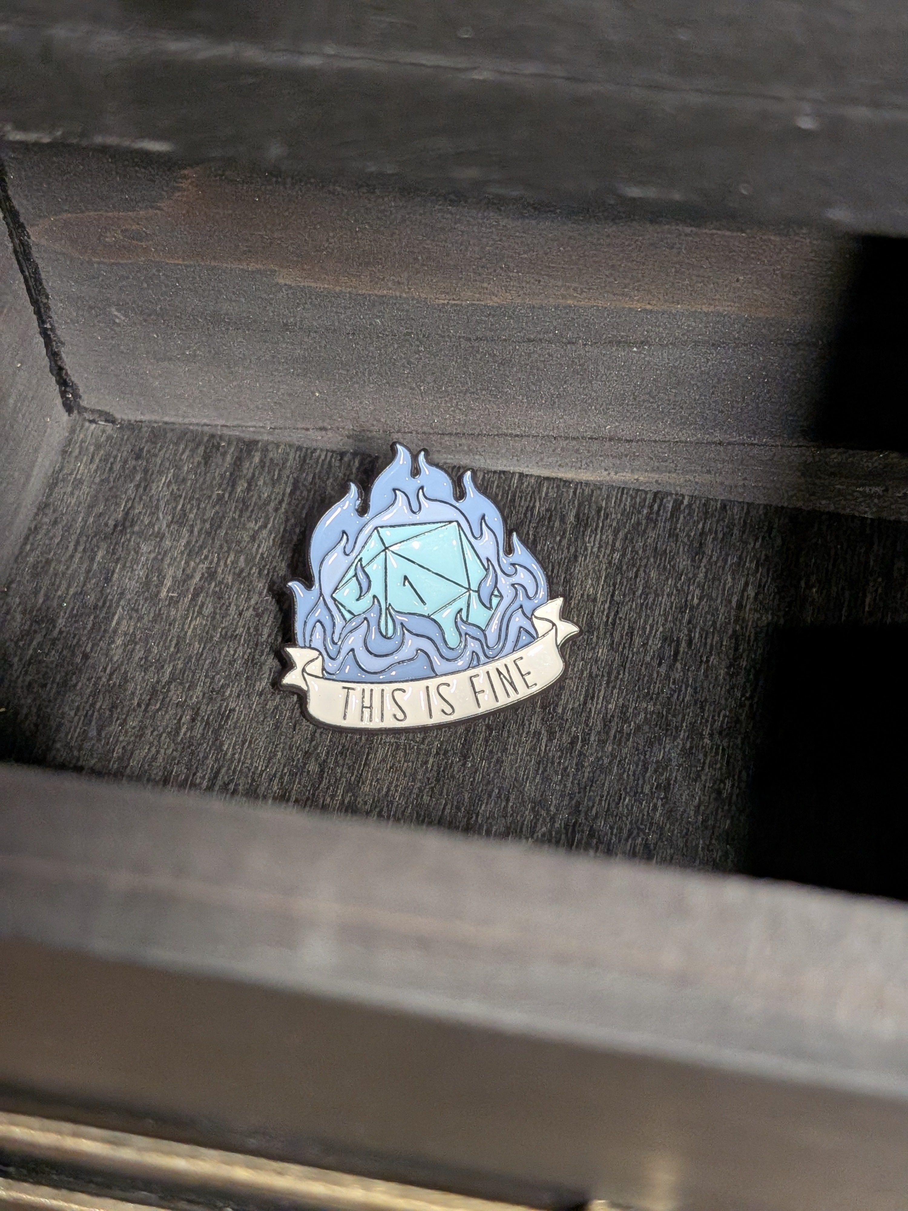 This Is Fine Pin Badge