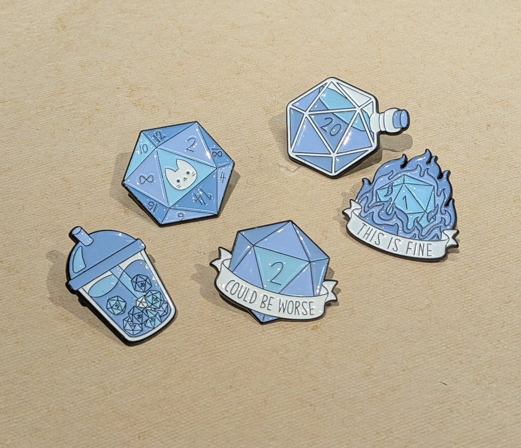 Bubble Dice Pin Badge