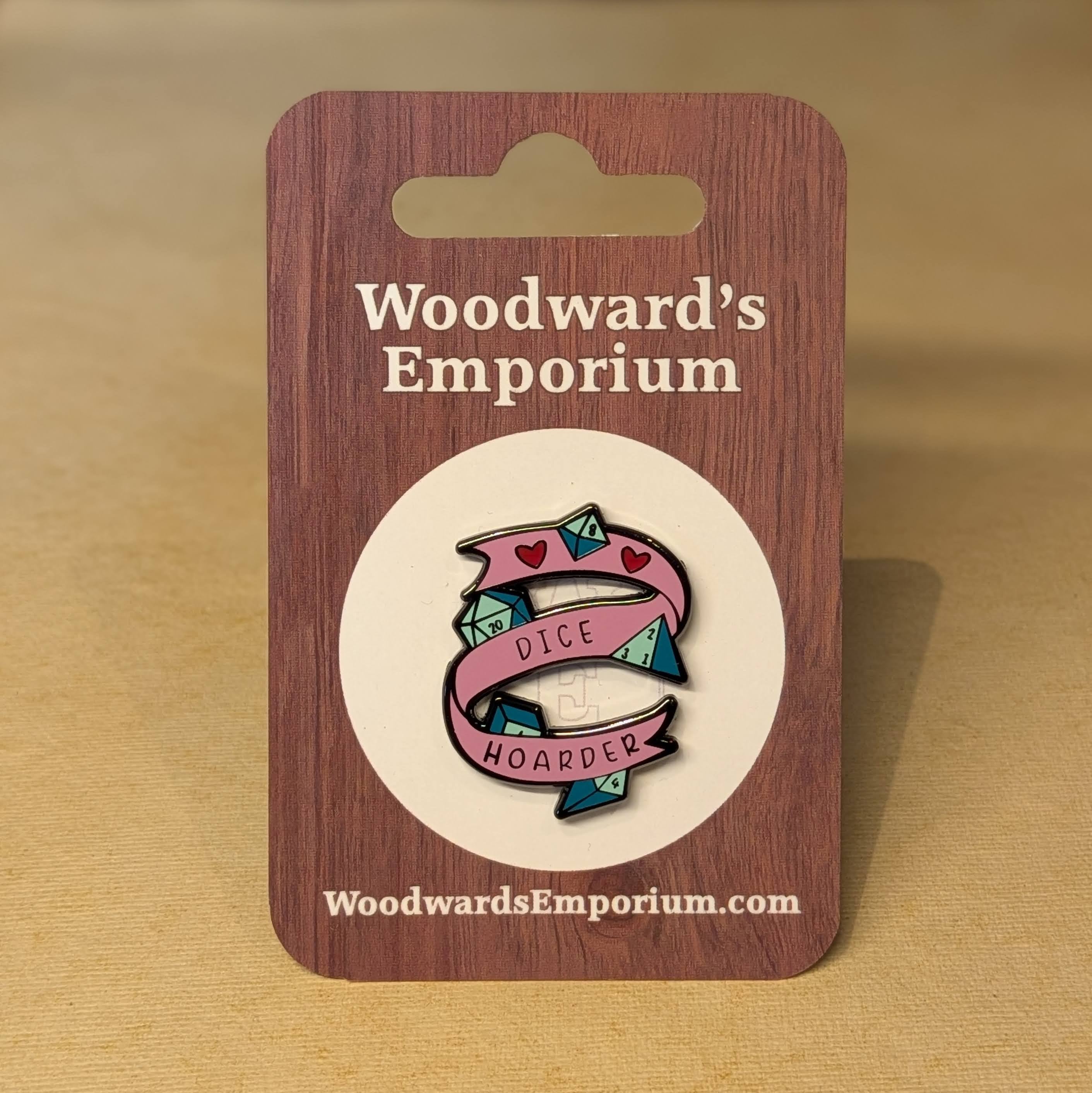 Dice Hoarder Pin Badge