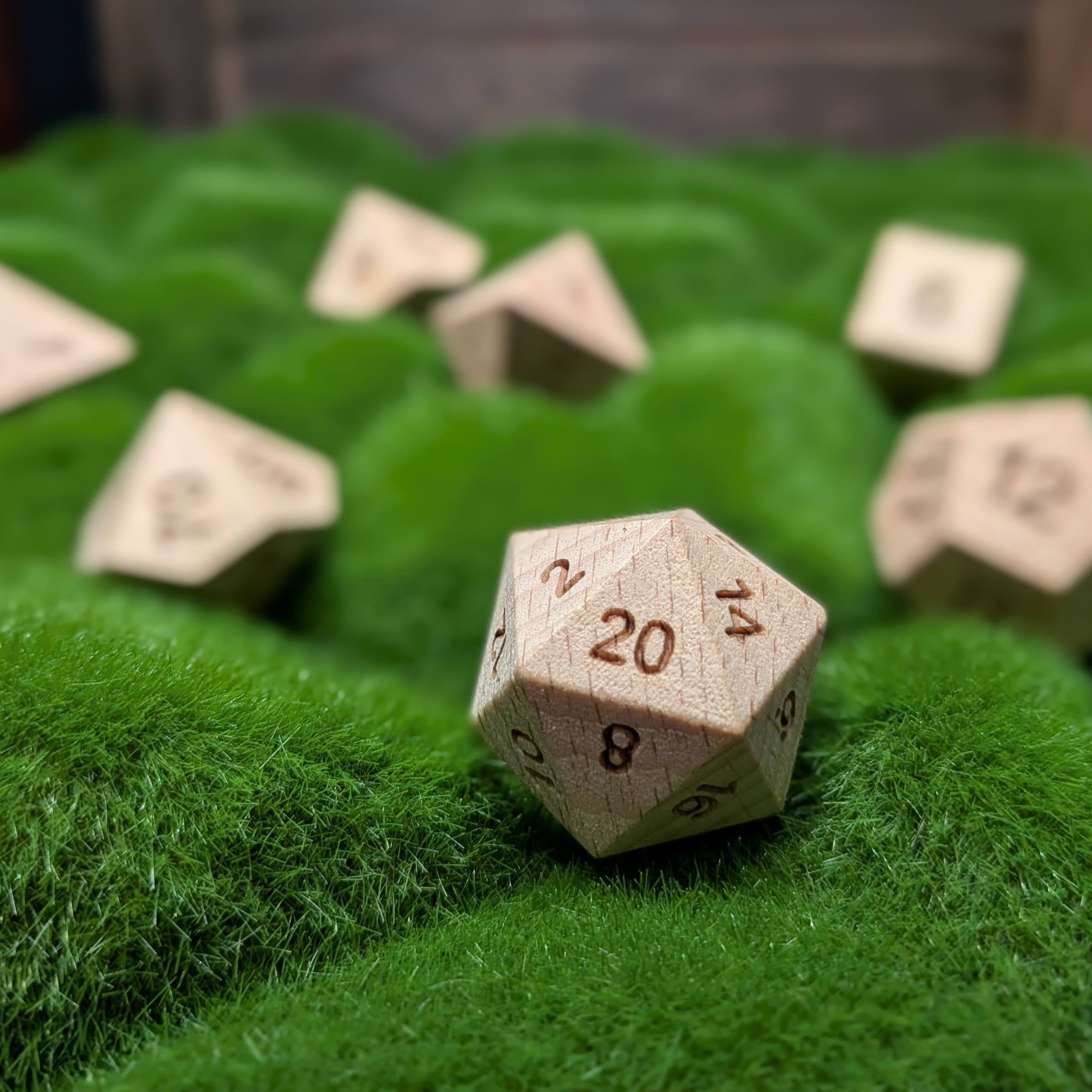 Zelkova Wood Dice Set