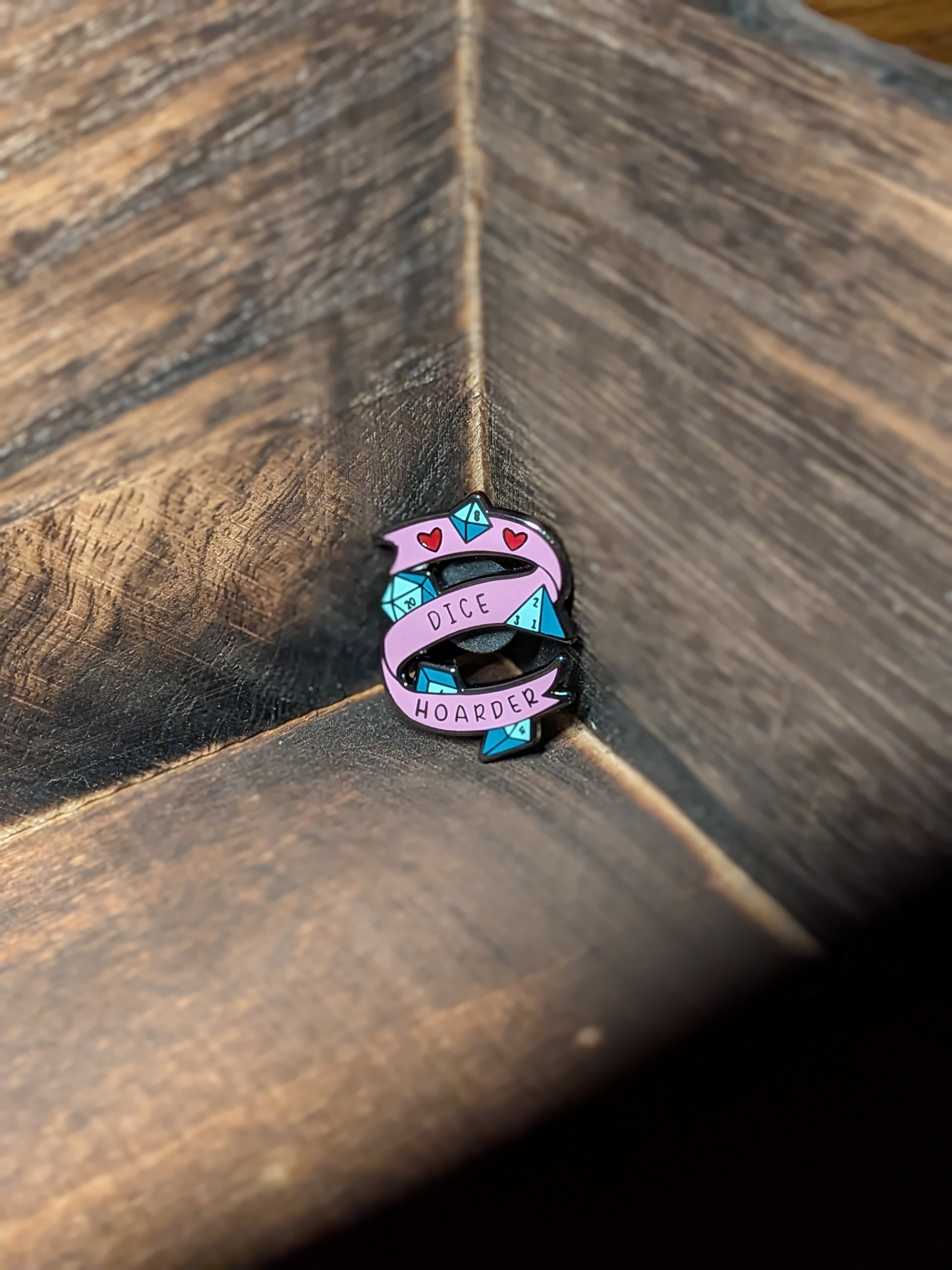 Dice Hoarder Pin Badge
