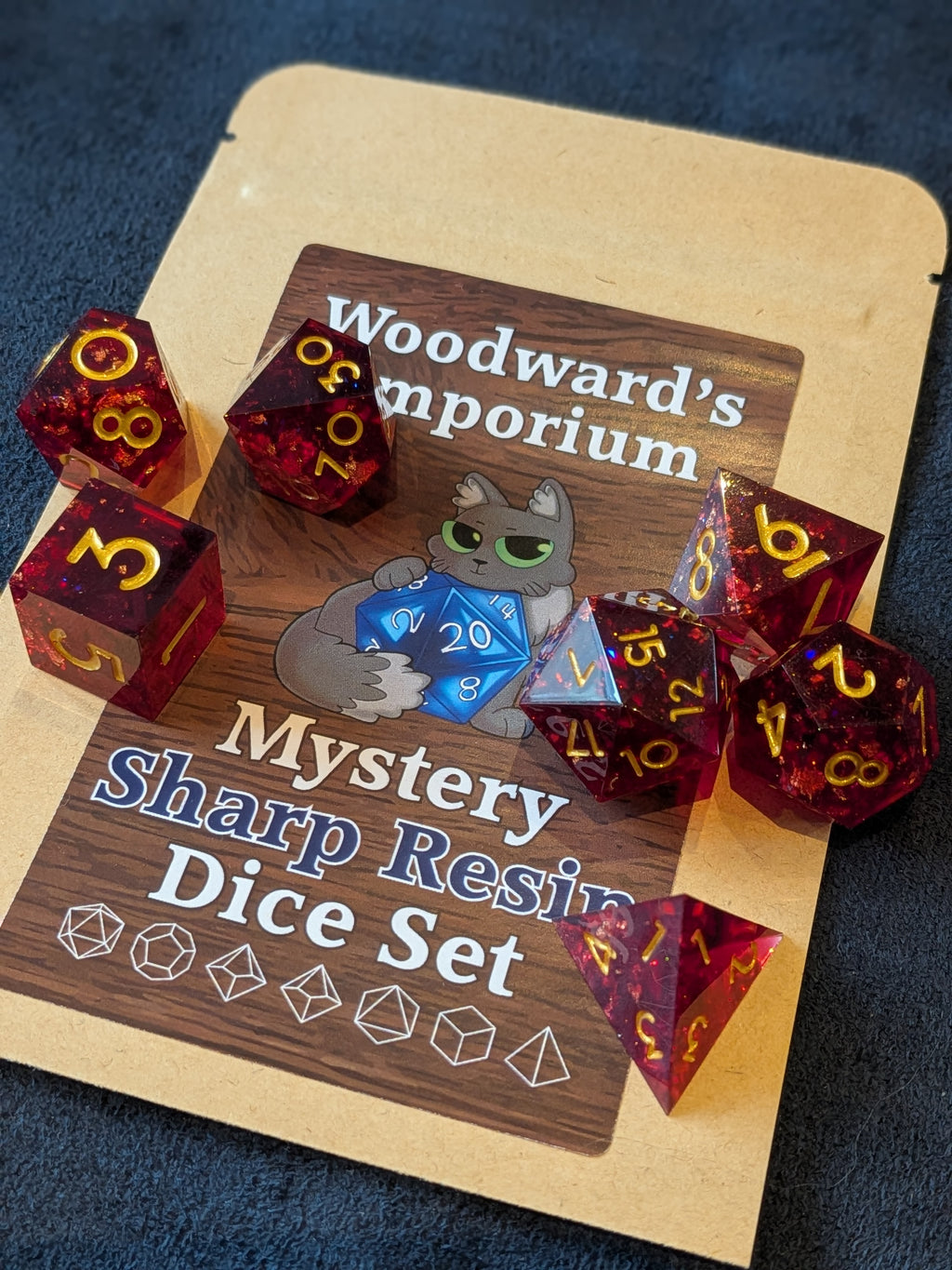 Mystery Sharp Resin Dice Set