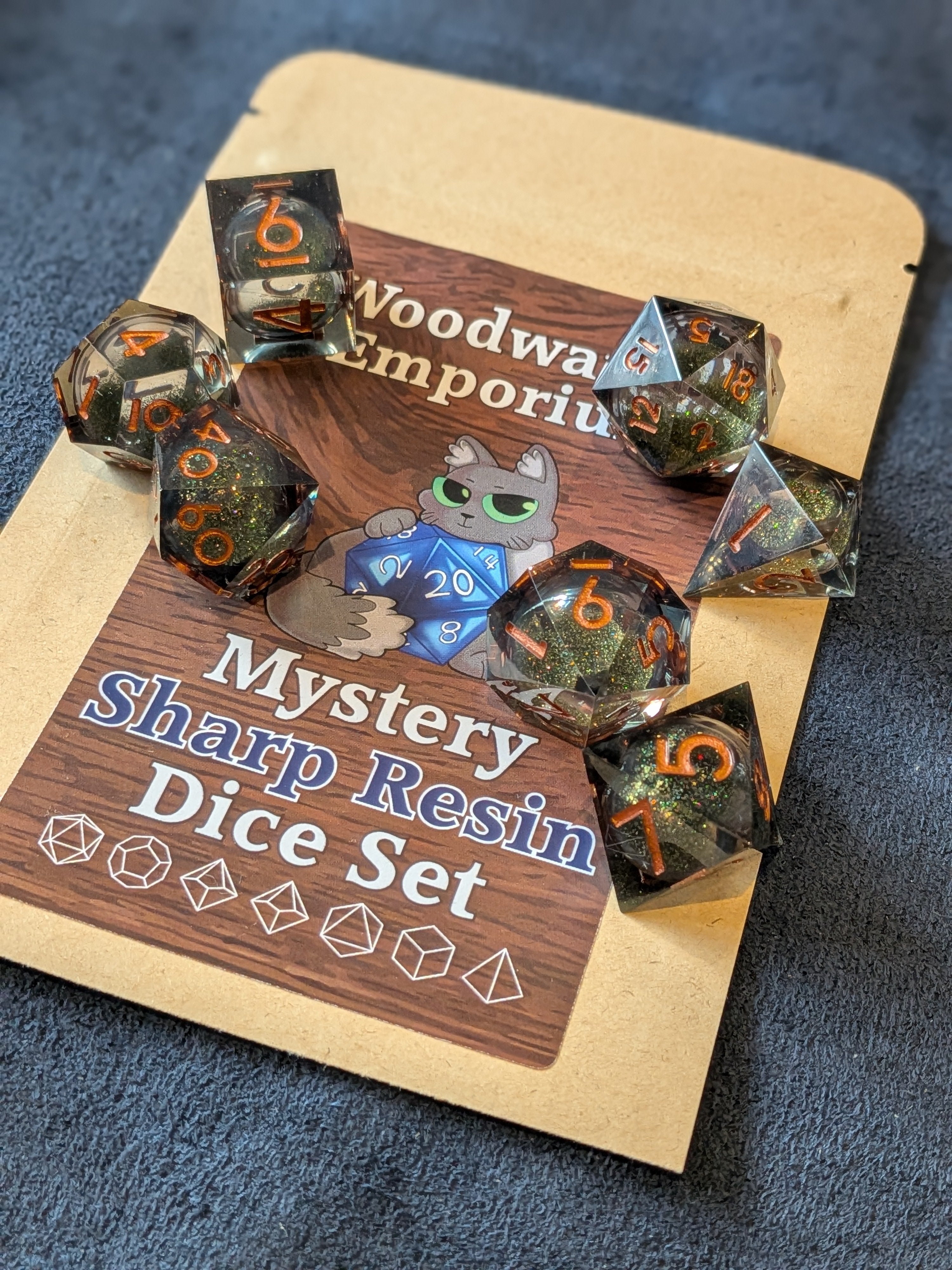 Mystery Sharp Resin Dice Set