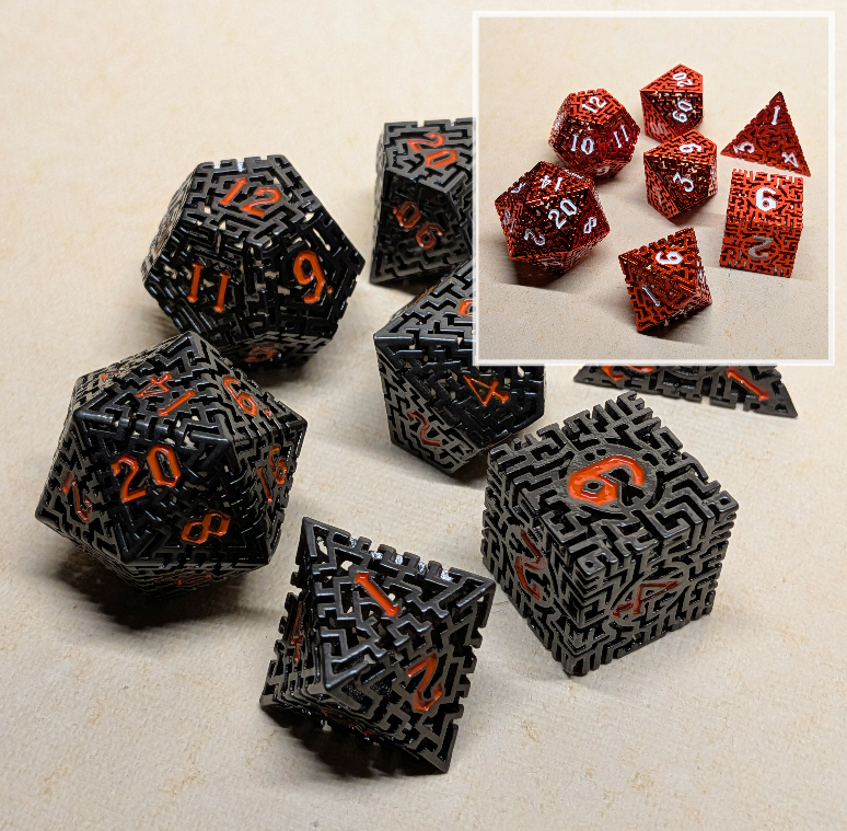 Semblance Stone Metal Dice Set