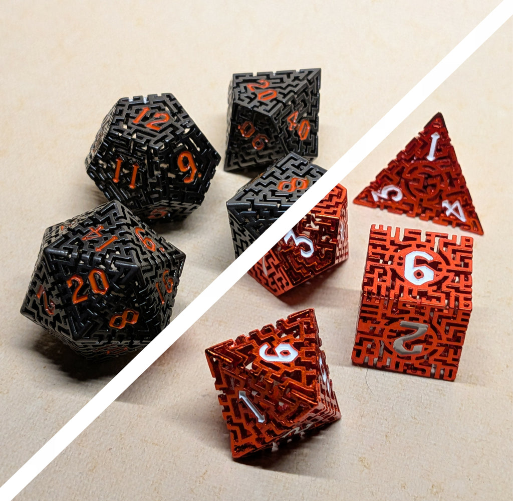 Semblance Stone Metal Dice Set